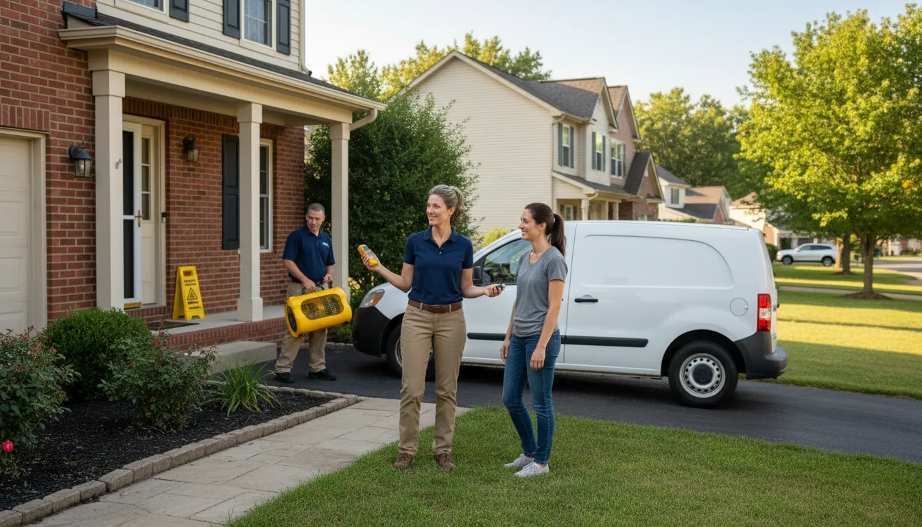 Residential water damage restoration in East Point, GA